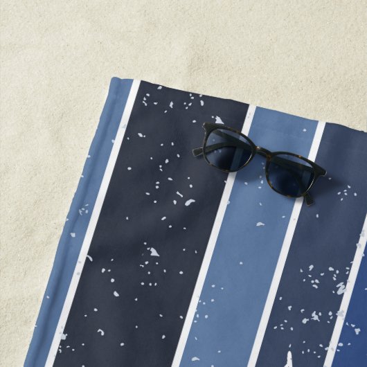 Striping Navy und Blue Strandtuch (Beispiel)