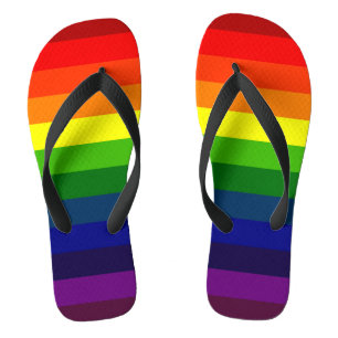 STRIPITÄT! STRIPETTY!  ES IST RAINBOW STRIPES!~ BADESANDALEN