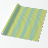 Strippapier für Stripteppiche aus Aqua Chartreuse Geschenkpapier (Ungerollt)