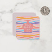 Stripped Happy Birthday Schwester Mitteilungskarte (Vorderseite/Rückseite Beispiel)