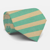 Stripped retro pattern in green and brown Kraft Krawatte (Gerollt)