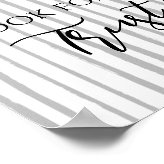 Stripped Script Lettering Trust God Inspirational  Poster (Ecke)