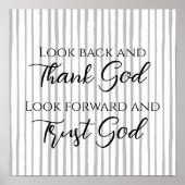 Stripped Script Lettering Trust God Inspirational  Poster (Vorne)