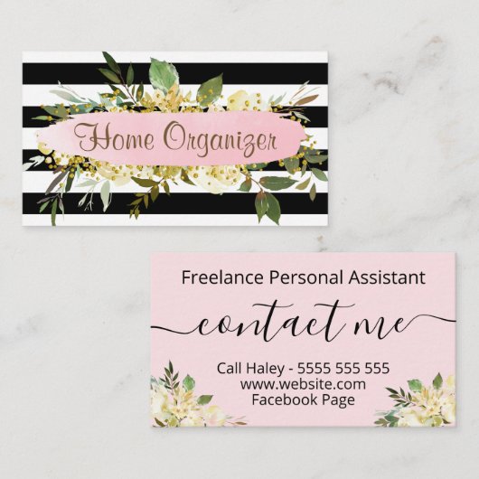 Strippengrün Zuhause-Organisator und Entfrostungsm Visitenkarte (Vorne/Hinten)