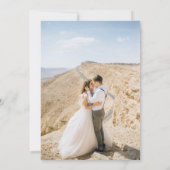 Strippenhandgezeichnete Blue Bow Muschel Hochzeit Einladung (Rückseite)