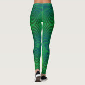 Strippensammlung - fluoreszierende grüne Strumpfho Leggings (Rückseite)