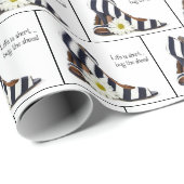 Stripppumpen mit Daisy Geschenkpapier (Rolleneckpunkt)