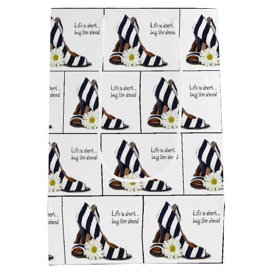 Stripppumpen mit Daisy Mittlere Geschenktüte (Rückseite)