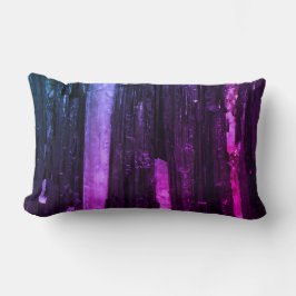 Strippte Neon Pink und Lila Abstrakt Moderne Lendenkissen