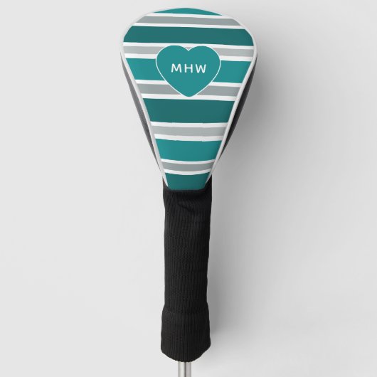 Strips & Heft, benutzerdefinierte Monogramm-Treibe Golf Headcover (Vorderseite)