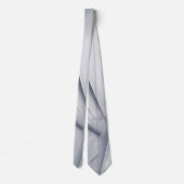 Strips Luxury Gray Blue Print Neck Tie Krawatte (Rückseite)