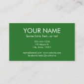 Strips Modern Art Business Cards - Blue Green Visitenkarte (Rückseite)