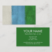 Strips Modern Art Business Cards - Blue Green Visitenkarte (Vorne/Hinten)