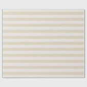 Stripte Beige Elfenbeinküste Elegant Wrapping Pape Geschenkpapier (Flach)