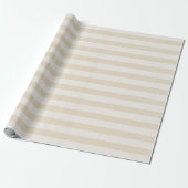Stripte Beige Elfenbeinküste Elegant Wrapping Pape Geschenkpapier (Ungerollt)