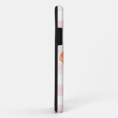 Stripte einfache moderne Aquarellblumen-Rose Case-Mate iPhone Hülle (Hinten/Rechts)