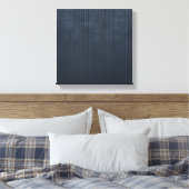 Stripte elegante ombre Blau rustikal abstrakt Leinwanddruck (Insitu (Schlafzimmer))