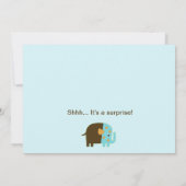 Stripte Elephant Babydusche Einladung (Rückseite)