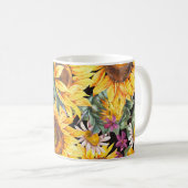 Stripte Flora: farbenfrohe indische Ornamente Kaffeetasse (VorderseiteRechts)