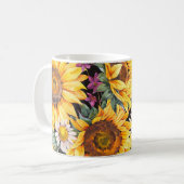 Stripte Flora: farbenfrohe indische Ornamente Kaffeetasse (Vorderseite Links)
