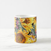 Stripte Flora: farbenfrohe indische Ornamente Kaffeetasse (Mittel)