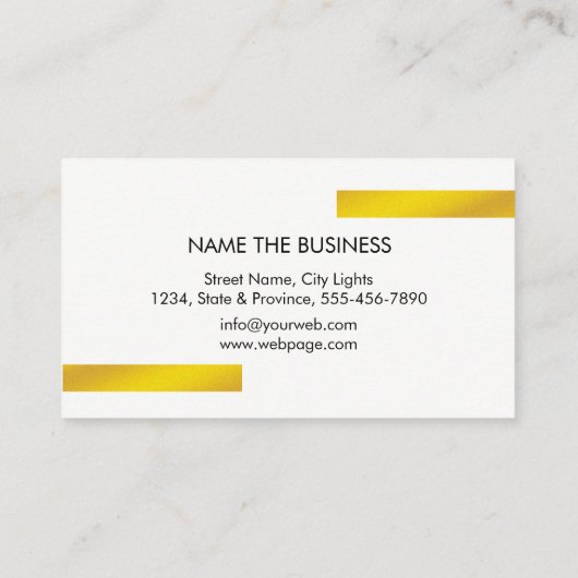 Stripte geometrische moderne Imitate Beruflich Visitenkarte (Rückseite)