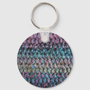 Stripte gestrickte Wolle Schlüsselanhänger