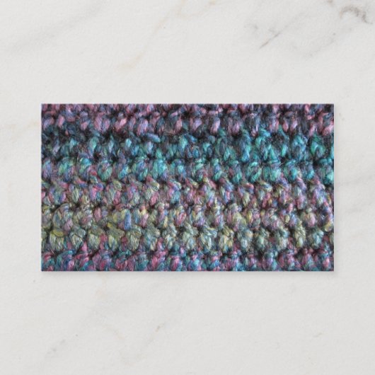 Stripte gestrickte Wolle Visitenkarte (Vorderseite)