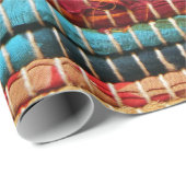 Stripte Gewebe aus Gewebe wirken natürlich Geschenkpapier (Rolleneckpunkt)