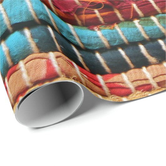 Stripte Gewebe aus Gewebe wirken natürlich Geschenkpapier (Rolleneckpunkt)