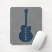 Stripte Gitarre Mousepad, blau Mousepad (Mit Mouse)