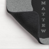 Stripte Gitarre Mousepad, Jet Black Mousepad (Ecke)