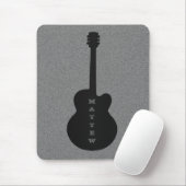 Stripte Gitarre Mousepad, Jet Black Mousepad (Mit Mouse)
