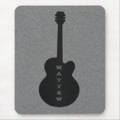 Stripte Gitarre Mousepad, Jet Black Mousepad (Vorne)
