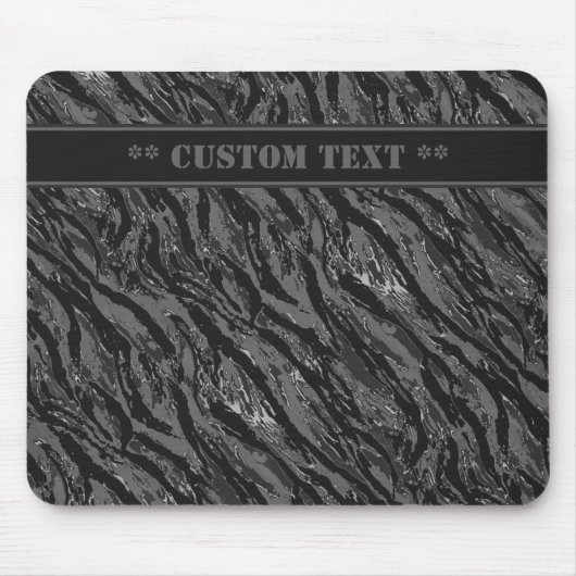 Stripte graue Camouflage Mousepad mit benutzerdefi (Vorne)