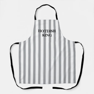 Stripte graue Hotdish King All-Over-Print-Schürze Schürze