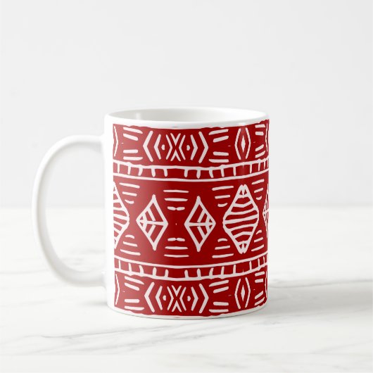 Stripte handbemalte, nahtlose Muster mit ethnische Kaffeetasse (Links)