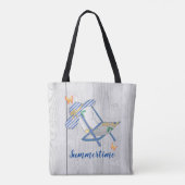 Stripte Hat- und Summertime-Tasche Tasche (Rückseite)
