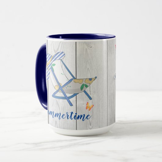 Stripte Hat- und Summertime-Tasse Tasse (Vorderseite Links)