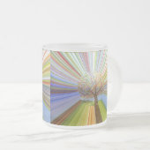Stripte Herbstfarben Herbstbaum Mattglastasse (VorderseiteRechts)