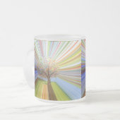 Stripte Herbstfarben Herbstbaum Mattglastasse (Vorderseite Links)