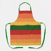 Stripte Herbstfarben Schürze (Vorderseite)