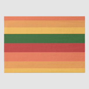 Stripte Herbstfarben Seidenpapier