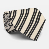 Stripte Krawatte Elfenbeinschwarz Streifen Designm (Gerollt)