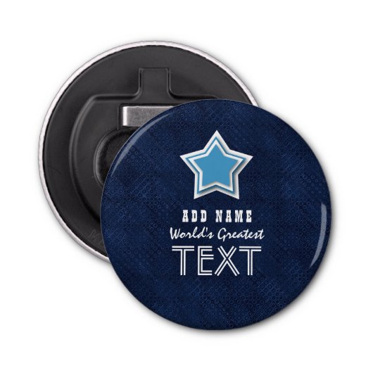 Stripte lange Rolle und Star Name und Sentiment V0 Flaschenöffner (Vorderseite)