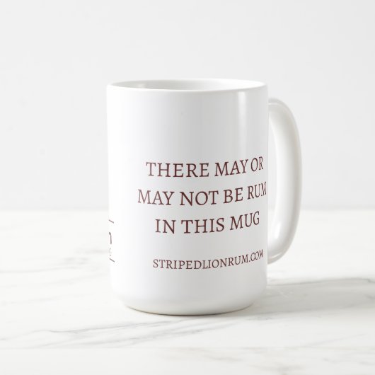 Stripte Lion 15 oz Tasse - Mai oder nicht Rum (VorderseiteRechts)