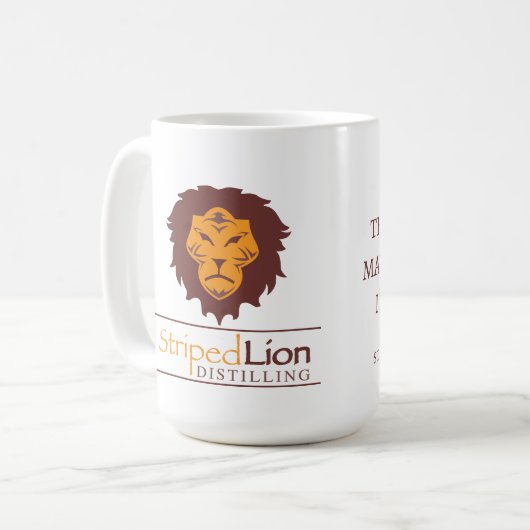 Stripte Lion 15 oz Tasse - Mai oder nicht Rum (Vorderseite Links)