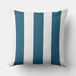 Stripte Marine und weiße Indoor Kissen