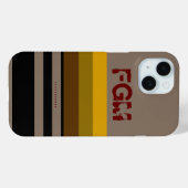 Stripte Namensinitialen Case-Mate iPhone Hülle (Rückseite (Horizontal))