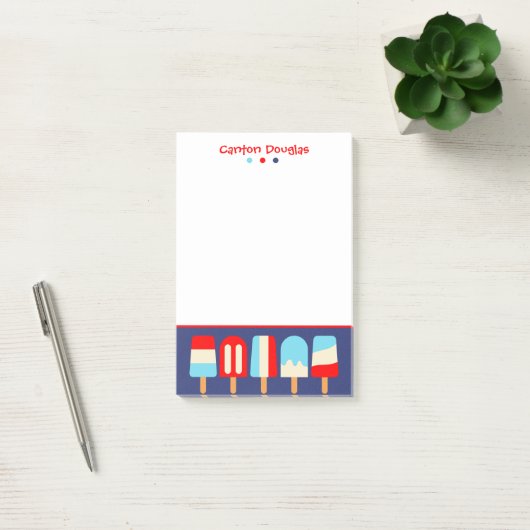 Stripte Popsicles Personalisiert Post-it-Notepad Post-it Klebezettel (Büro)